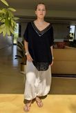 Made in Italy Love Shack Boho Shimmer Top Black